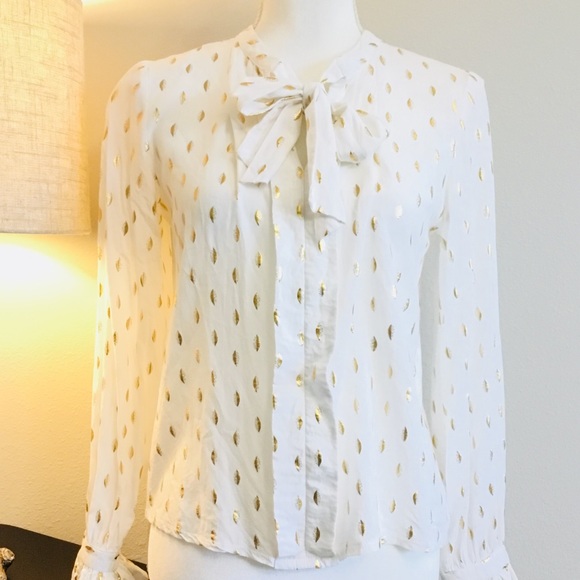 Monarc Anthropologie gallerist gold foil top - Picture 3 of 8